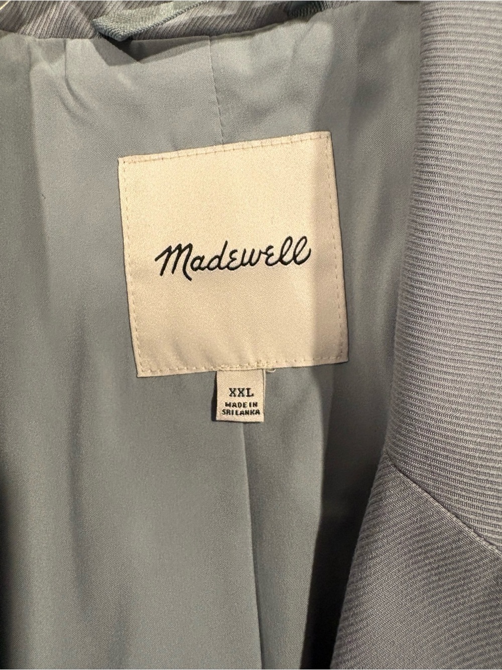 Madewell Light Blue Women’s Blazer in Drapeweave size XXL - Picture 4 of 4